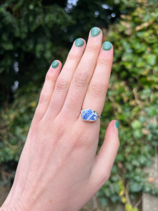 Sterling silver pottery ring