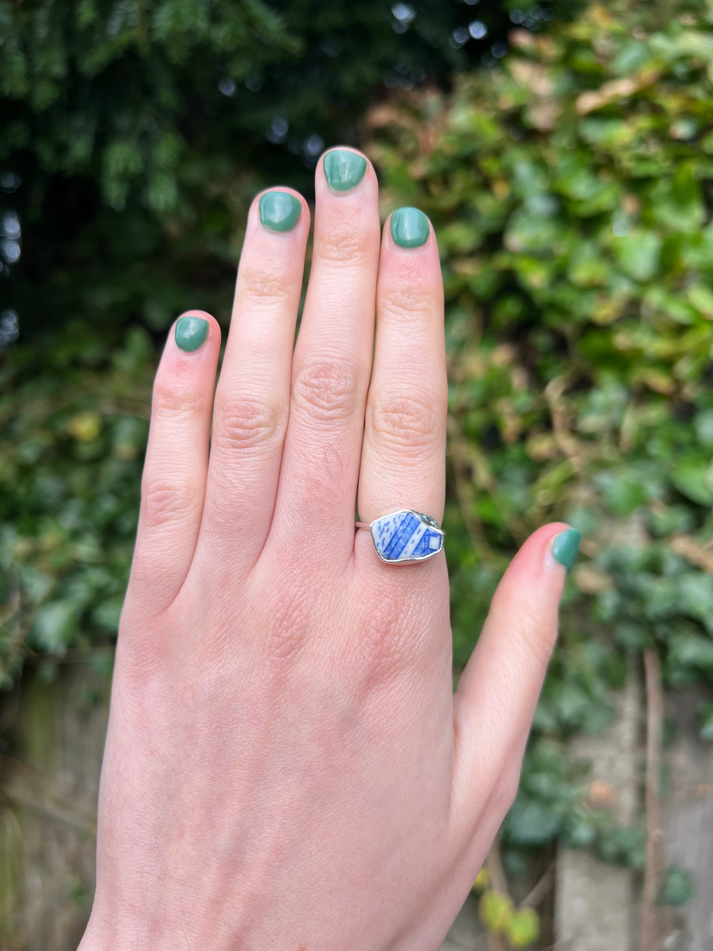 Sterling silver pottery ring