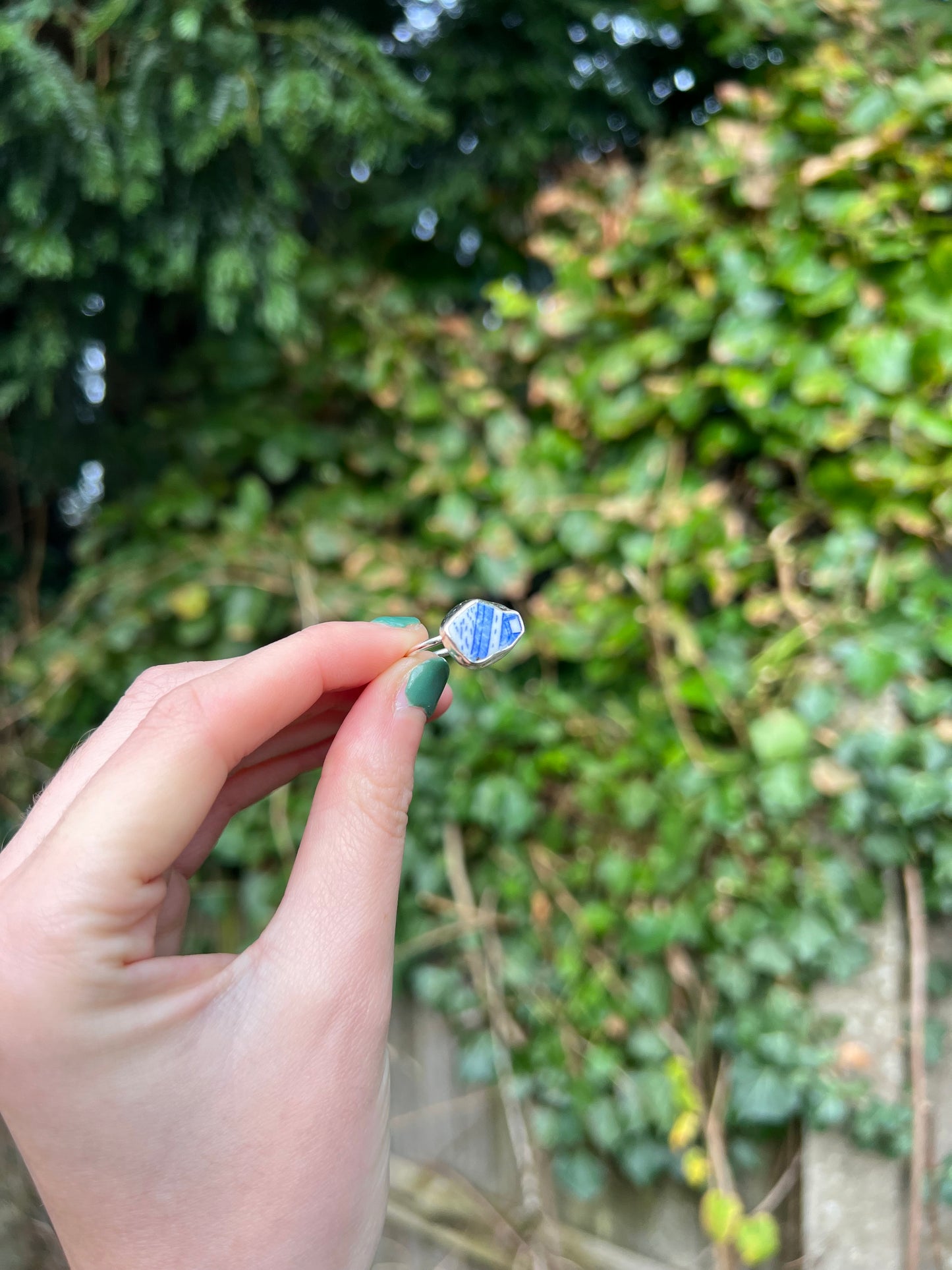 Sterling silver pottery ring