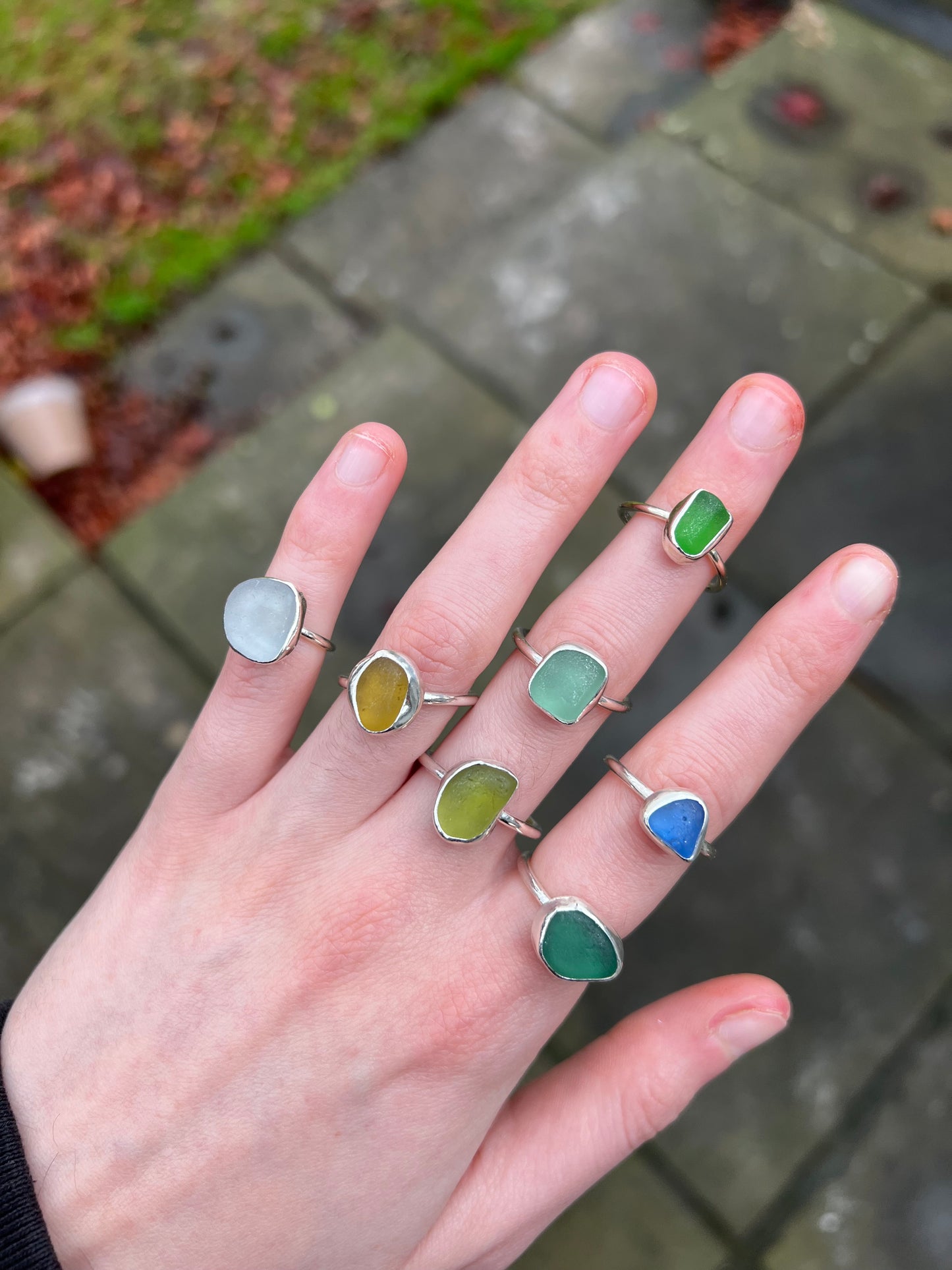 Adjustable Seaglass ring