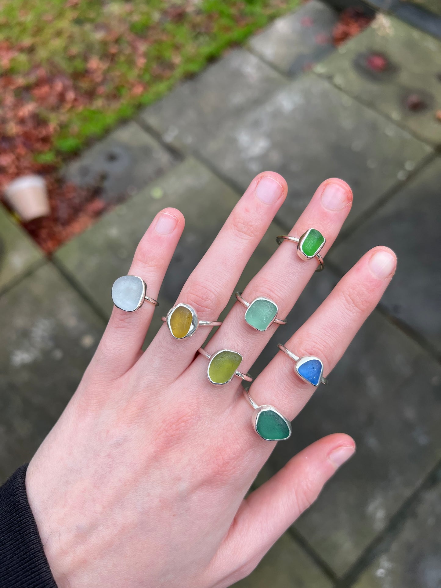 Adjustable Seaglass ring