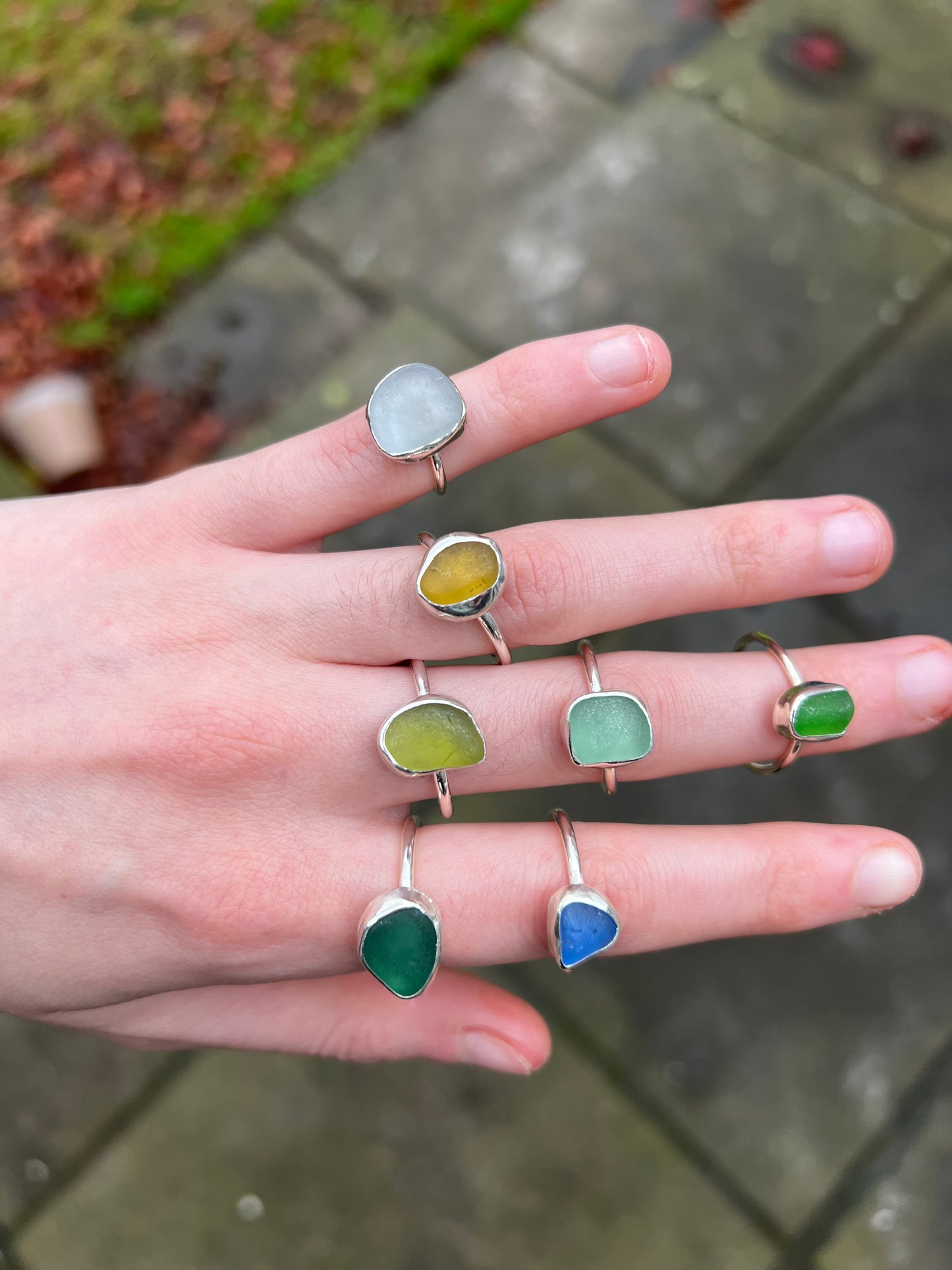 Adjustable Seaglass ring