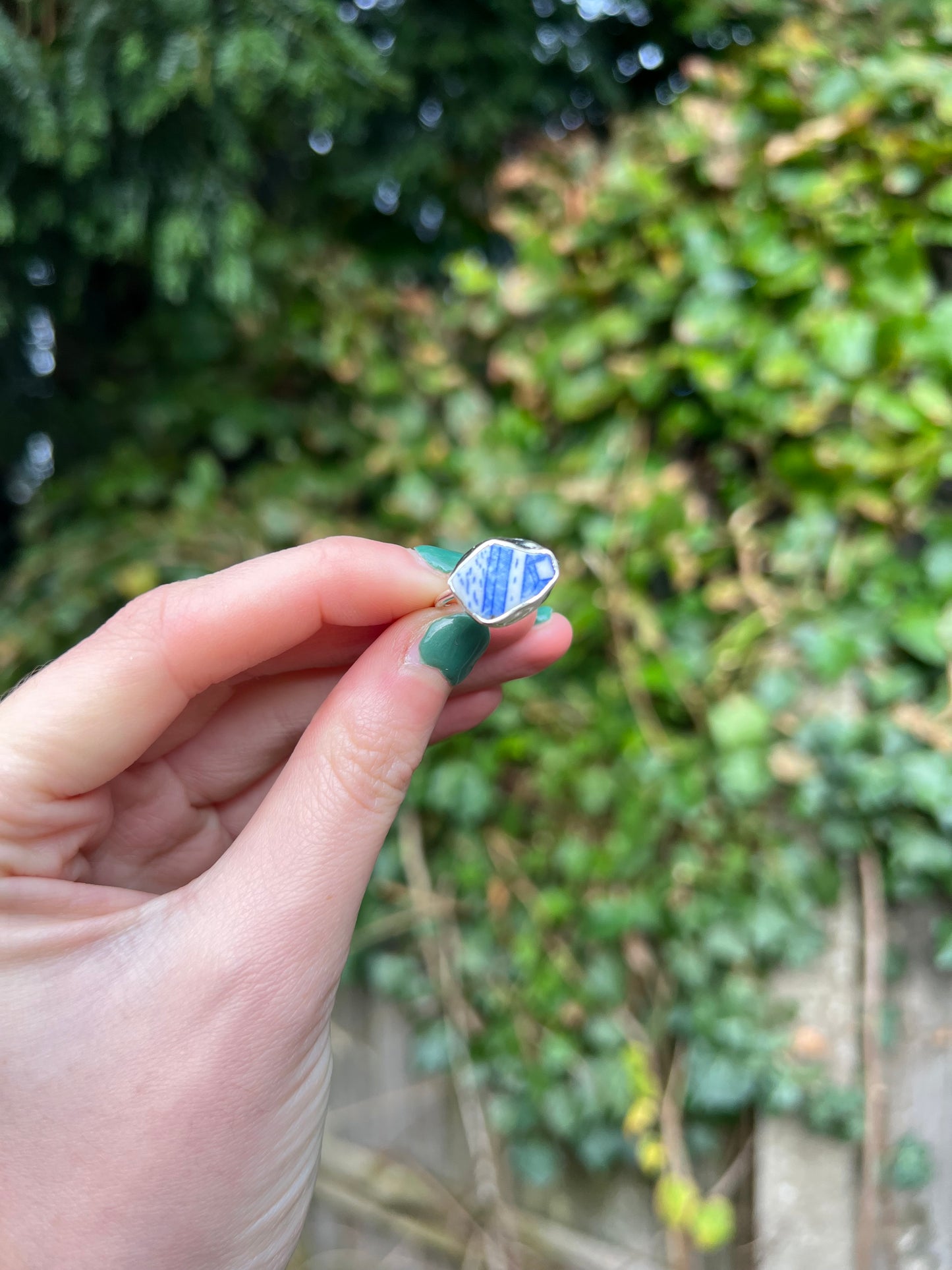 Sterling silver pottery ring